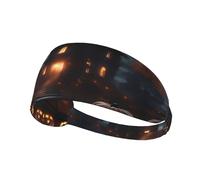 Elastic Sports Headband Hairband YYHWHJDE Castle with pumpkin lights Picture Quick Drying, Moisture Wicking