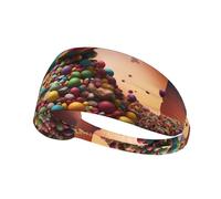 Elastic Sports Headband Hairband YYHWHJDE Chameleon In The Candy Pile Picture Quick Drying, Moisture Wicking