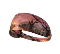Elastic Sports Headband Hairband YYHWHJDE Cherry blossoms in Washington, DC Picture Soft, Breathable, Quick-Dry