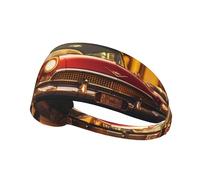 Elastic Sports Headband Hairband YYHWHJDE Classic Vintage Cars Pattern Soft, Breathable, Quick-Dry
