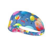 Elastic Sports Headband Hairband YYHWHJDE Colorful Balloons Pattern Soft, Breathable, Quick-Dry