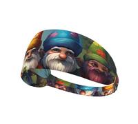 Elastic Sports Headband Hairband YYHWHJDE Colorful Gnomes Pattern Quick Drying, Moisture Wicking