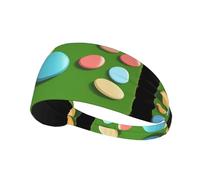 Elastic Sports Headband Hairband YYHWHJDE Colorful pebbles on the grassland Picture Soft, Breathable, Quick-Dry
