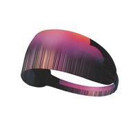 Elastic Sports Headband Hairband YYHWHJDE Colorful rainbow rain Pattern Soft, Breathable, Quick-Dry