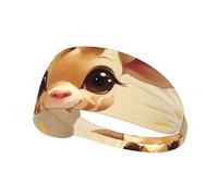 Elastic Sports Headband Hairband YYHWHJDE Cute bow giraffe Pattern Soft, Breathable, Quick-Dry