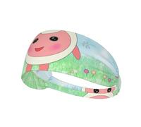 Elastic Sports Headband Hairband YYHWHJDE cute lamb Pattern Soft, Breathable, Quick-Dry