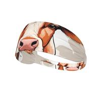 Elastic Sports Headband Hairband YYHWHJDE Cute little cow Pattern Soft, Breathable, Quick-Dry