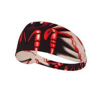 Elastic Sports Headband Hairband YYHWHJDE Cute little red spider Pattern Soft, Breathable, Quick-Dry