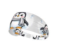 Elastic Sports Headband Hairband YYHWHJDE Cute Penguin Pattern Quick Drying, Moisture Wicking