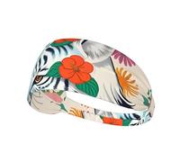 Elastic Sports Headband Hairband YYHWHJDE Cute white tiger Pattern Soft, Breathable, Quick-Dry