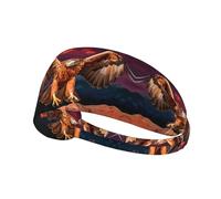 Elastic Sports Headband Hairband YYHWHJDE Eagle Soaring Hunting Prints Spandex, Soft, Breathable, Quick-Dry