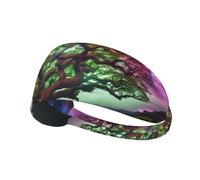 Elastic Sports Headband Hairband YYHWHJDE Ethereal Tree Prints Spandex, Soft, Breathable, Quick-Dry