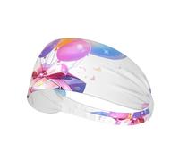 Elastic Sports Headband Hairband YYHWHJDE Exploding balloon gift box Picture Soft, Breathable, Quick-Dry