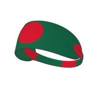 Elastic Sports Headband Hairband YYHWHJDE Flag of Bangladesh Picture Soft, Breathable, Quick-Dry