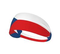 Elastic Sports Headband Hairband YYHWHJDE Flag of the Czech Republic Picture Soft, Breathable, Quick-Dry