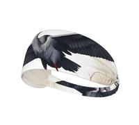 Elastic Sports Headband Hairband YYHWHJDE Flying Birds Crane Heron Pattern Quick Drying, Moisture Wicking
