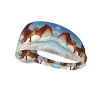 Elastic Sports Headband Hairband YYHWHJDE Flying Dragon in The Sky Prints Spandex, Soft, Breathable, Quick-Dry