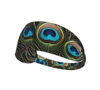 Elastic Sports Headband Hairband YYHWHJDE Fresh peacock Pattern Soft, Breathable, Quick-Dry
