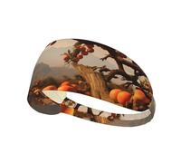 Elastic Sports Headband Hairband YYHWHJDE Fruit Tree on The Peak Prints Spandex, Soft, Breathable, Quick-Dry