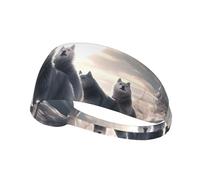 Elastic Sports Headband Hairband YYHWHJDE Full-Moon Wolves 3D Pattern Soft, Breathable, Quick-Dry