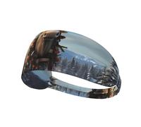 Elastic Sports Headband Hairband YYHWHJDE Funny Christmas Moose Pattern Quick Drying, Moisture Wicking