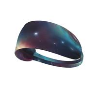 Elastic Sports Headband Hairband YYHWHJDE Galaxy space art Pattern Soft, Breathable, Quick-Dry