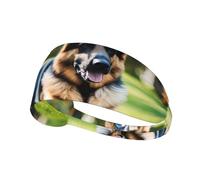 Elastic Sports Headband Hairband YYHWHJDE German Shepherd Dog Pattern Soft, Breathable, Quick-Dry