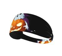 Elastic Sports Headband Hairband YYHWHJDE Ghost on the Pumpkin Picture Soft, Breathable, Quick-Dry