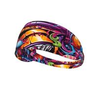 Elastic Sports Headband Hairband YYHWHJDE graffiti hip hop Pattern Quick Drying, Moisture Wicking