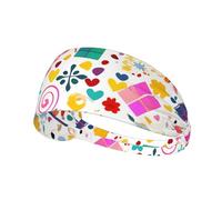 Elastic Sports Headband Hairband YYHWHJDE Happy Birthday Background Picture Soft, Breathable, Quick-Dry