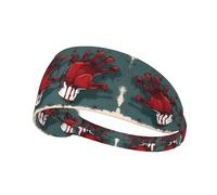 Elastic Sports Headband Hairband YYHWHJDE horror blood hand Pattern Soft, Breathable, Quick-Dry