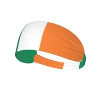 Elastic Sports Headband Hairband YYHWHJDE Irish flag Picture Soft, Breathable, Quick-Dry