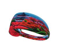 Elastic Sports Headband Hairband YYHWHJDE Japanese Mount Red Sun Pattern Soft, Breathable, Quick-Dry
