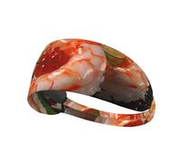 Elastic Sports Headband Hairband YYHWHJDE Japanese sushi shrimp Pattern Soft, Breathable, Quick-Dry