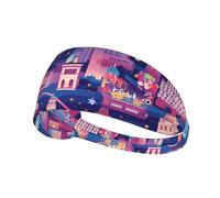 Elastic Sports Headband Hairband YYHWHJDE Las Vegas Night City Pattern Soft, Breathable, Quick-Dry