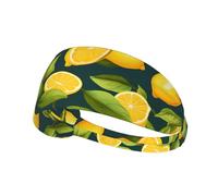 Elastic Sports Headband Hairband YYHWHJDE lemon fruit Picture Soft, Breathable, Quick-Dry