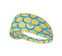 Elastic Sports Headband Hairband YYHWHJDE Lemon wedges Pattern Soft, Breathable, Quick-Dry