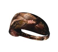 Elastic Sports Headband Hairband YYHWHJDE Leopard cat in a Dead Tree Prints Spandex, Soft, Breathable, Quick-Dry