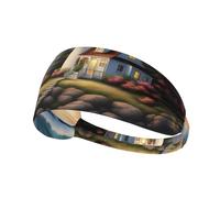 Elastic Sports Headband Hairband YYHWHJDE Lighthouse Diamond Painting Pattern Soft, Breathable, Quick-Dry