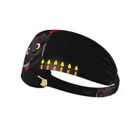 Elastic Sports Headband Hairband YYHWHJDE Little black dog blowing out candles Pattern Quick Drying, Moisture Wicking
