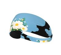 Elastic Sports Headband Hairband YYHWHJDE Little clouds in the bouquet Picture Soft, Breathable, Quick-Dry