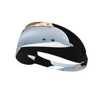 Elastic Sports Headband Hairband YYHWHJDE Little Hedgehog on The Back of a Whale Prints Athletic Band for Women, Men