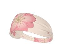 Elastic Sports Headband Hairband YYHWHJDE Little pink cherry blossoms Pattern Quick Drying, Moisture Wicking