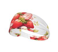 Elastic Sports Headband Hairband YYHWHJDE Little Swallow in the Strawberry Picture Soft, Breathable, Quick-Dry