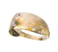 Elastic Sports Headband Hairband YYHWHJDE Little white rabbit in the garden Picture Soft, Breathable, Quick-Dry