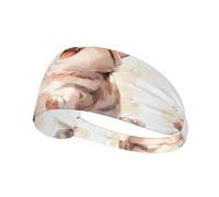 Elastic Sports Headband Hairband YYHWHJDE Lively Fat Cat Pattern Soft, Breathable, Quick-Dry
