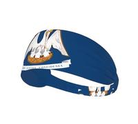 Elastic Sports Headband Hairband YYHWHJDE Louisiana State Flag Picture Soft, Breathable, Quick-Dry