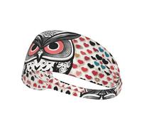 Elastic Sports Headband Hairband YYHWHJDE Love Owl Pattern Soft, Breathable, Quick-Dry