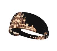 Elastic Sports Headband Hairband YYHWHJDE Luxurious Chocolate Palace Pattern Soft, Breathable, Quick-Dry