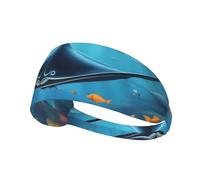 Elastic Sports Headband Hairband YYHWHJDE Manta Ray and Fish Pattern Soft, Breathable, Quick-Dry